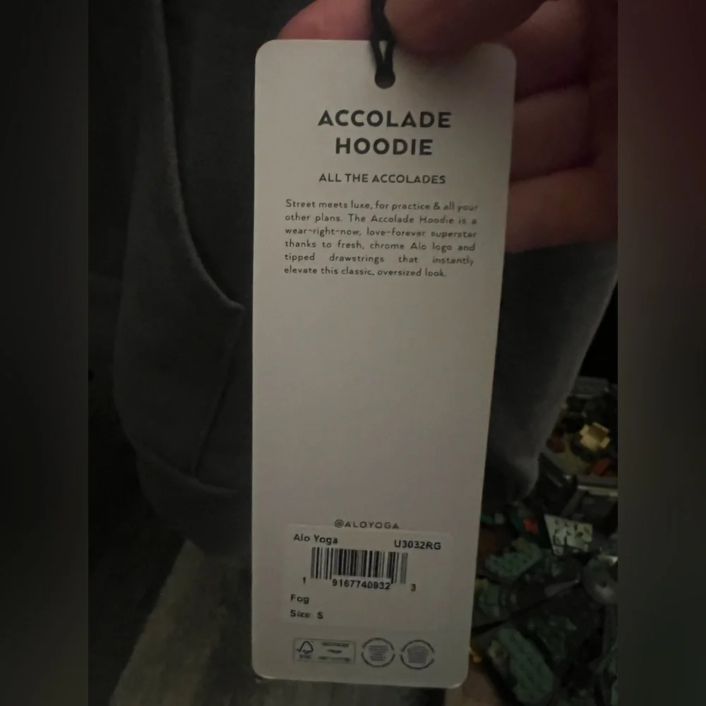 ALO accolade hoodie in “fog” nwt - Picture 2 of 2